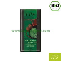 Chocolate ecol�gico con leche y avellanas picadas VIVANI